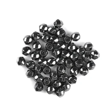 AAA natursten Facetteret Roud form Black Hæmatit perler Ingen Magnetiske perler Til Smykker armbånd Tilbehør Gør DIY 6/8/10mm