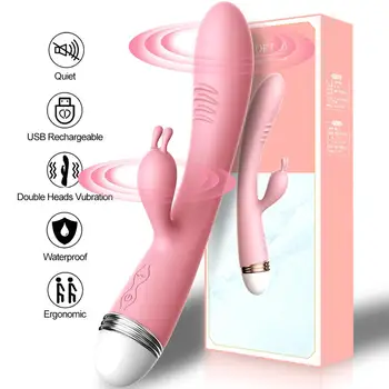 AbdoDildo Vibrator G Spot-Rabbit Vibrator Klitoris Stimulator Vaginal Fisse Massageapparat Sex Legetøj til Kvinder, Kvindelige Onani