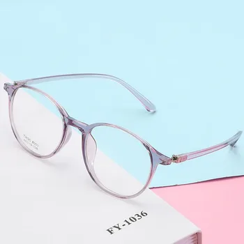 Acetat Solid Unisex Briller Rund Ramme Kvinder Recept Briller Mode Ultraligh Briller Nærsynethed Briller Ramme