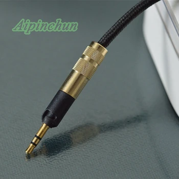 Aipinchun 3,5 mm til 2,5 mm Udskiftning af Audio-Sølv-Forgyldt Headset Kabel med Mic For Sennheiser Hovedtelefoner HD598 HD595 HD558 HD518