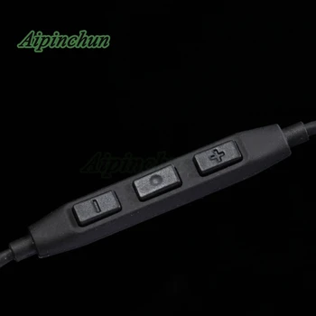 Aipinchun TPE Hovedtelefon Reparation Kabel-DIY-Headset Udskiftning Wire med Mic Volume Controller Omkring 1,5 meter Sort