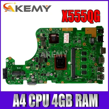 Akemy For ASUS A555Q X555QG X555BP X555B laptop bundkort 2GB grafik Bundkort A4 CPU CPU, 4GB RAM