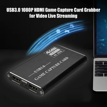 ALLYSEED 4K HDMI / USB3.0 videooptagelse Dongle HD-Video Grabber Dongle Spil Capture Kort til Live Streaming Broadcast Optagelse