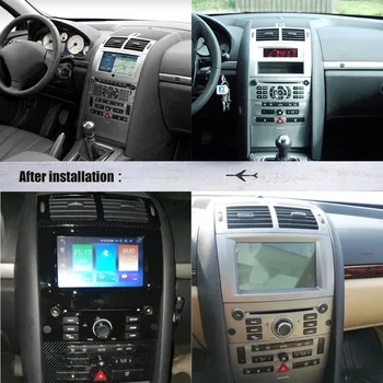Android-10 PX6 8 Core 4+64G DSP For Peugeot 407 2004 - 2010 Bil GPS-Navigation, Radio Skærmen Mms Til Citroen C6 DVD-Afspiller