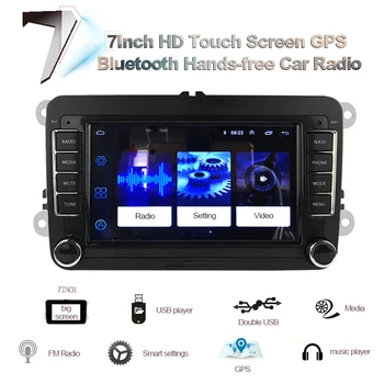 Android Auto 2 Din 7 tommer Bil Stereo Radio For Apple Bora Golf VW Polo-Volkswagen Passat B6 B7 Touran GPS-Navigation