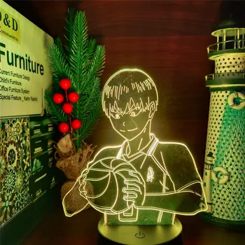 Anime 3D-Nat Lys Haikyuu Kageyama Tobio LED-Lampe Hjem Dekoration Belysning Kids Xmas Gave Lampe Lampara De Noche Dormitorio