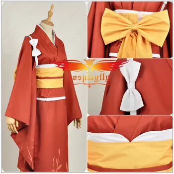 Anime Bungo Herreløse Hunde Cosplay Kyoka Izumi Cosplay Kostume Tøj til Kvinder Voksen Hanfu Trykt Corset Kjole Kimono Halloween