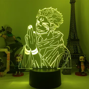 Anime Jujutsu Kaisen Led Nat Lys Ryomen Sukuna Lampe til Soveværelse Indretning Fødselsdagsgave Lys Jujutsu Kaisen Gadget