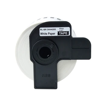 AOMYA 2 Etiket Ruller tape DK-44205 Label 62mm*30.48 m Kontinuerlig Kompatibel med Brother-Omsættelige gummi/papir