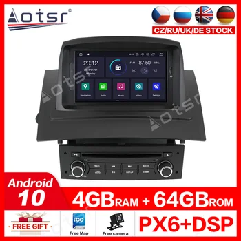 AOTSR 4GB+64GB Android 10.0 bilstereo, DVD Multimedia For Renault Megane 2 Fluence 2002-2008 Auto Radio GPS-Navigation, Video-CD
