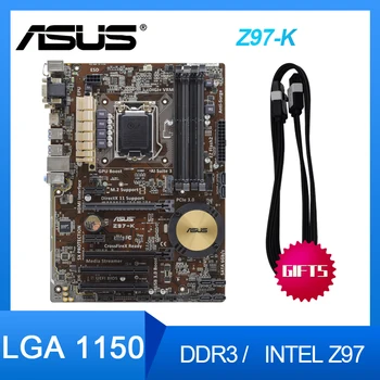 Asus Z97-K Desktop Bundkort LGA 1150 DDR3 USB2.0 USB3.0 32GB For I3 I5-I7 CPU Z97 Oprindelige PC-Bundkort