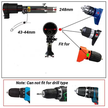 Automatisk Kæde boltepistoler Adapter Skrue Kanoner Dyse Adapter Søm Beslag Kæde Negle Kit for Elektrisk Boremaskine, Træ Værktøj