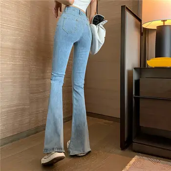Ay1069 2020 forår sommer efterår nye kvinder mode afslappet Denim Bukser kvinde kvindelige OL højtaljede jeans koreansk mode