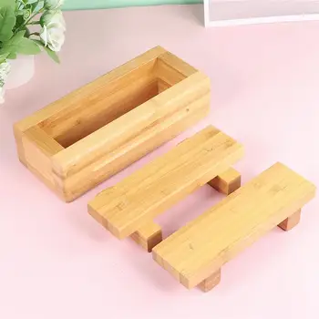 Bambus Træ-Rektangulær Sushi Tryk på Mold Box Sushi at Gøre DIY Kit Sushi Ris Rulle, Forme Sushi Køkken Gør Værktøjer