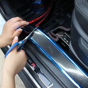 Beskyttelse Carbon Fiber Sticker 3D Carbon Fiber Vinyl Flere Farve Wrap Ark Rulle Film Bil Mærkat Motorcykel Bil Styling