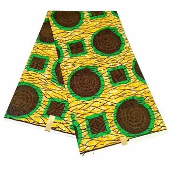 Billige engros afrikansk voks udskriver stof mode afrikanske nigerianske stoffer tissu voks syning materiale 6yards