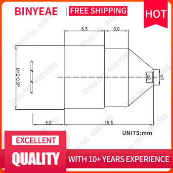 BINYEAE M12 LINSE FL 15mm mini pin hul linse til 1/2.5 CCD med F1.6 Mini CCTV HD 2.0 Megapixel Linse til sikkerhed kameraer linse