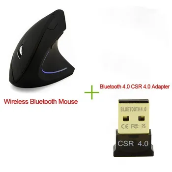 Bluetooth Mus Lodret Ergonomisk Optisk Gaming Med Bluetooth 4.0 CSR-Adapter Dongle Til Bærbar PC