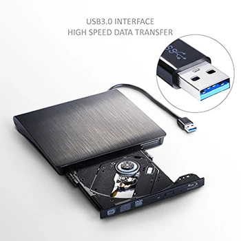 Bluray USB 3.0-Eksterne Optiske Drev DVD-Brænder BD-ROM, Blu-ray-Afspiller til Asus, Samsung, Acer, Dell, Universal, SONY, HP, Lenovo