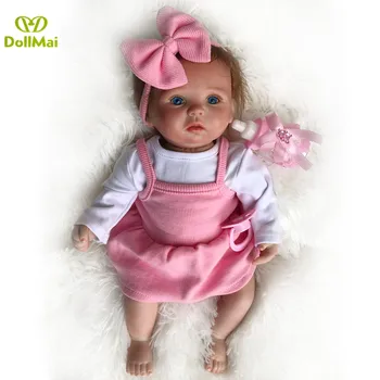 Blød silikone reborn baby doll 35cm i live pige baby doll for børn xmas gave nyfødte bebes genfødt doll