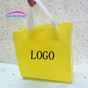 Brugerdefinerede trykt logo gave plastpose/tilpasset håndtag shopping taske og emballage pose