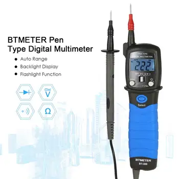 BT-38B,BTMETER Digital Pen Multimeter 600V AC DC Voltmeter,Baggrundslys LCD-Display,DC/AC Voltmeter Spænding Meter,Kontinuitet Tester