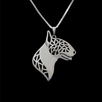 Bull Terrier smykker - Guld og sølv vedhæng og halskæde smykker abstrakt dyr