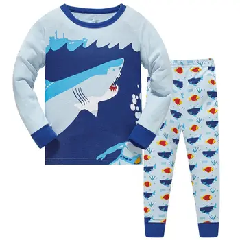 Børn Pyjamas Sæt, Drenge Nattøj 3-8 År Drenge Pijamas Passer til Børn pyjama T-shirt + Bukser Baby Boy Tøj Sæt