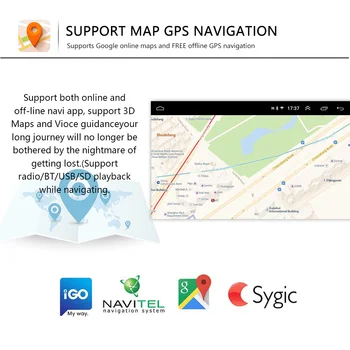 Camecho 2 Din Android 8.1 Bilen Multimedia-afspiller, GPS-Navigation med 7