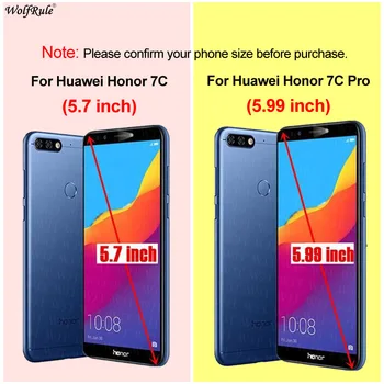 Carbon Fiber Telefonen Tilfældet For Huawei Honor 7C Tilfælde AUM-L41 Blødt TPU Cover Til Huawei Honor 7C Telefon Kofanger 5.7 tommer russisk Udgave