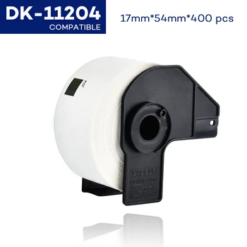 CIDY Kompatibel DK-11204 DK-11204 Label 17*54 mm Kompatibel med Brother Label Printer Hvide Papir DK11204 DK-1204 DK204
