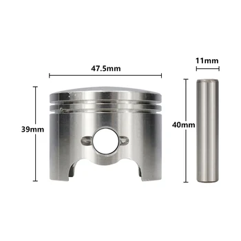 CMCP Diameter 47.5 mm Cylinder, Stempel Ring Kit Til 6200 Motorsav Stempel Pin-Ring Sæt Motorsav, Tilbehør