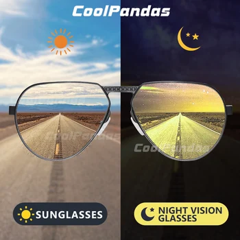 CoolPandas 2020 Fotokromisk Aluminium Magnesium Pilot Polariserede Solbriller Mænd Kvinder I Dag Night Vision Sol Briller Gafas De Sol