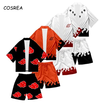 Cosrea Naruto Cosplay Costume Kimono Uzumaki Akatsuki Haruno Sakura Sport, der Passer Toppe, Bukser, Shorts Disfraz Tøj, T-shirt Pels