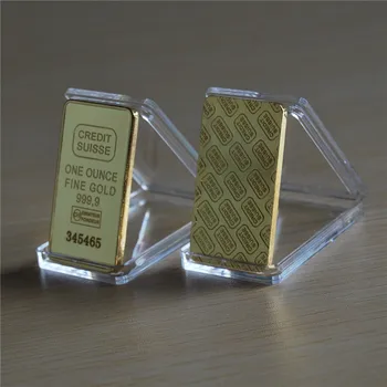 CREDIT SUISSE 1 ounce Guld Bullion Bar Replica Souvenir-Mønt Gave