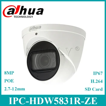 Dahua IPC-HDW5831R-ZE 4K 8MP POE 2.7 mm ~12mm motoriserede Linse IR50m IP67 Sikkerhed Kamera, SD-Kort, Indbygget Mic IPC-HDW5231R-ZE