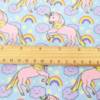 David tilbehør 50*145cm Unicorn Baby Bil Bomuld Stof til Væv Børn Hjem Tekstil for Syning Dukke Håndværk,c12311
