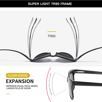 DER CUTIE TR90 Polariserede Solbriller Mænd 2019 Brand Design Foråret Ben Spejl solbriller til Kørsel Mandlige UV400 Linse Nuancer S025