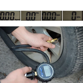 Digital Dæk Pumpe Manometer Kompressor Pumpe Quick Connect Kobler Til Bil, Lastbil, Motorcykel A18 19 Dropship