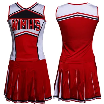 Direkte Salg Sexet High School Cheerleader Kostume Juble Piger Cheerleader-Uniform Part Tøj Toppe med Nederdel