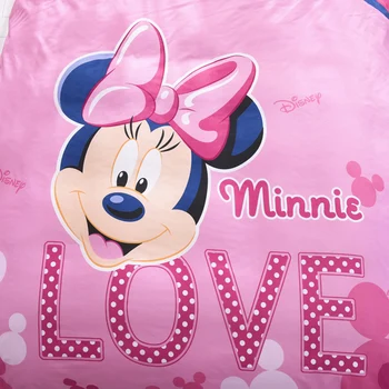 Disney nye Dejlige Lyserøde Minnie Mouse Sæt Sengetøj Dyne Qulit Dække Flat Sheet Pudebetræk til Piger Drenge Julegave