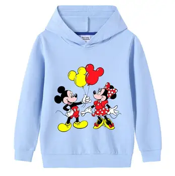 Disney Tegnefilm for Børn Mickey Hættetrøjer Dreng Pige Minnie Mouse Casual Sweatshirt langærmet Skjorte, Pullover Børn Toppe