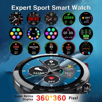 DIY watchfaces Smart Ur 360*360 HD IPS-skærm Smartwatch EKG-IP68 Fitness Tracker ekspert sport Smart ur til mænd, kvinder