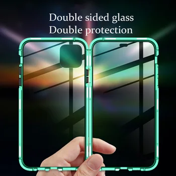 Dobbelt Side Magnetisk cover til IPhone 11 Pro XR XS MAX X 8 7 6 6s Plus Magnet Glas Telefonens Cover til iPhone X Sag Magnetiske Coque