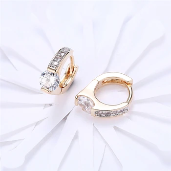 DOTEFFIL 925 Sterling Sølv AAA Zircon 18K Guld Diamant-Øreringe Til Kvinder Smykker Mode Bryllup Engagement Party Gave