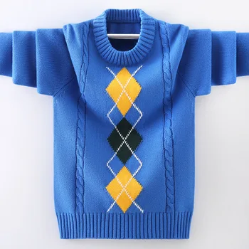 Drenge strik pullover Sweater Børn sweater Vinter børnetøj Bomuld Tøj Holde varmen O-Hals Sweater