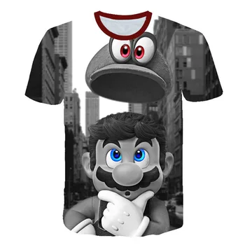 Drenge Tegnefilm Mario Udskrive Tøj Piger 3D-Sjove T-shirts Kostume Børn sommer Tøj Kids Tee Top t-shirts