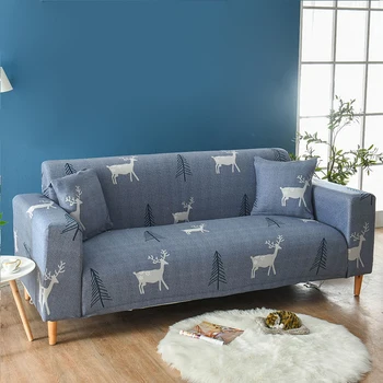 Elastisk sofa dække fjer blad mælkebøtte Nordisk stil elk kunst bundmaling sofa dække liggestol opholdsstue hjem deko