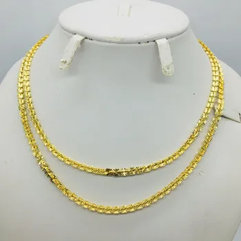 Engros ny dubai guld smykker kvinders mode halskæde boutique bryllup smykker sæt halskæde 24k guld design halskæde