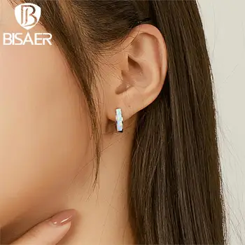 Enkle øreringe bisaer 925 Sterling sølv geometrisk runde kvinder stud øreringe til kvinder mode sølv smykker ECE861